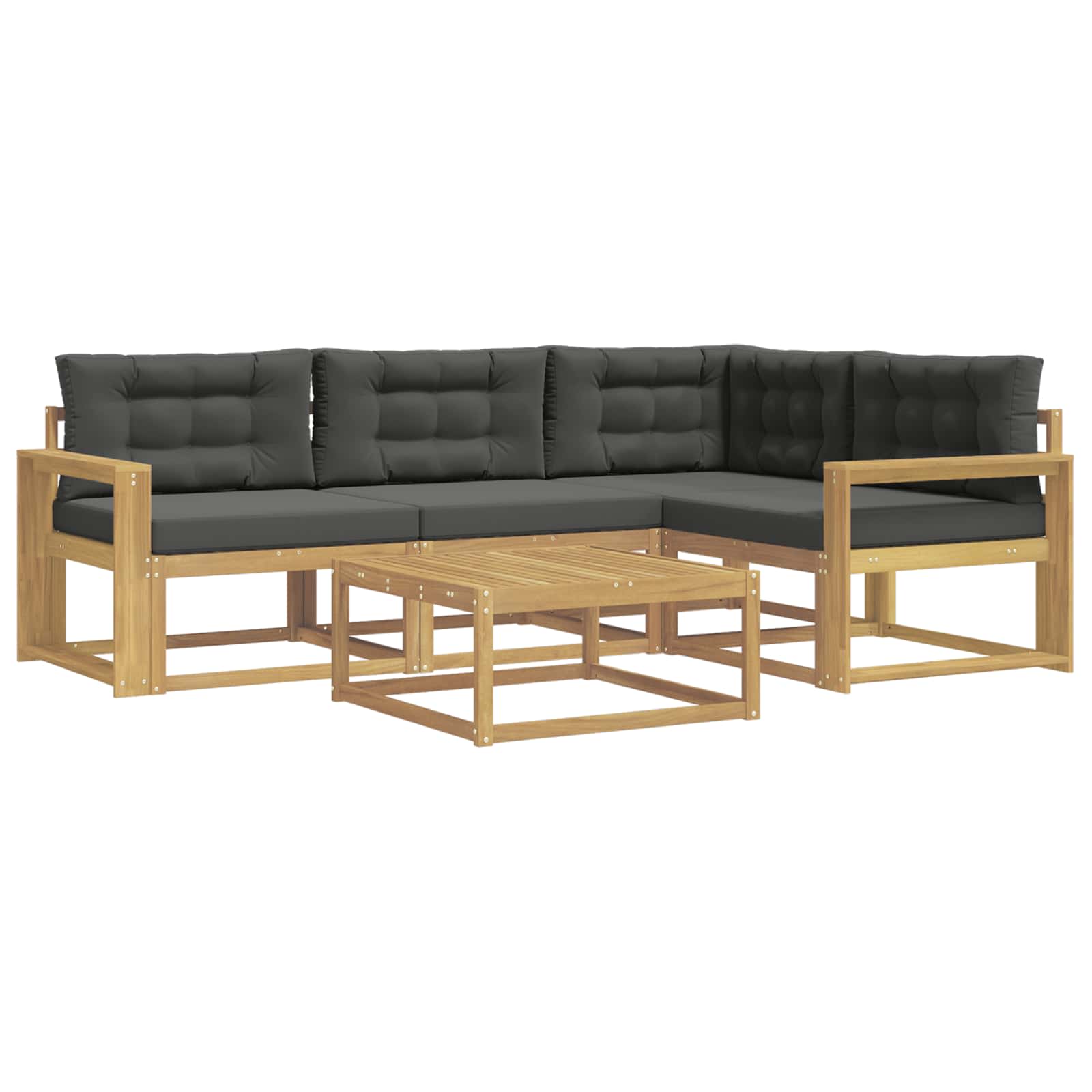 Set vanjskih sofa 5 pcs Bijela i antracit 79 x 79 x 37 cm