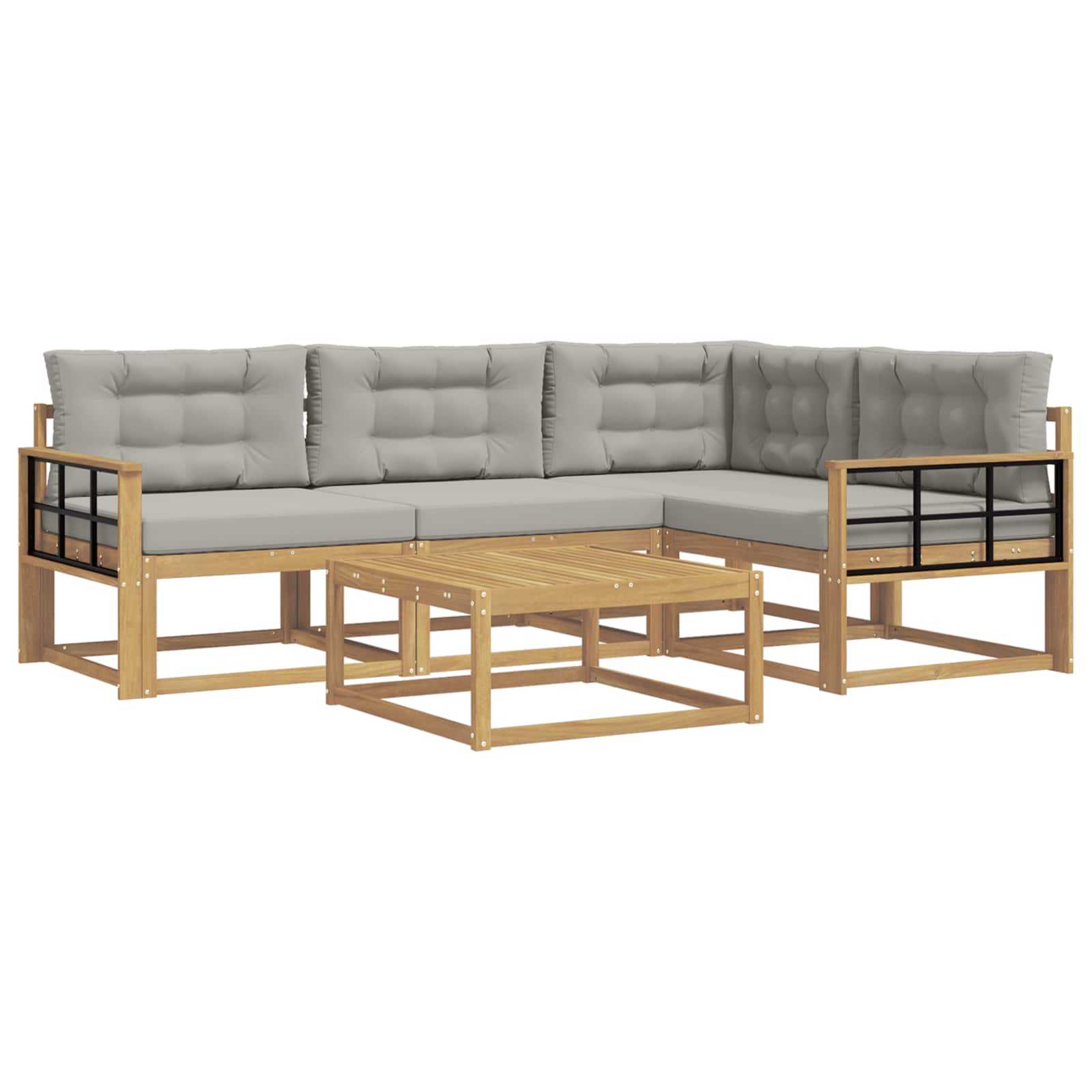 Set vanjskih sofa 5 pcs Bijela i svjetlosiva 79 x 79 x 37 cm