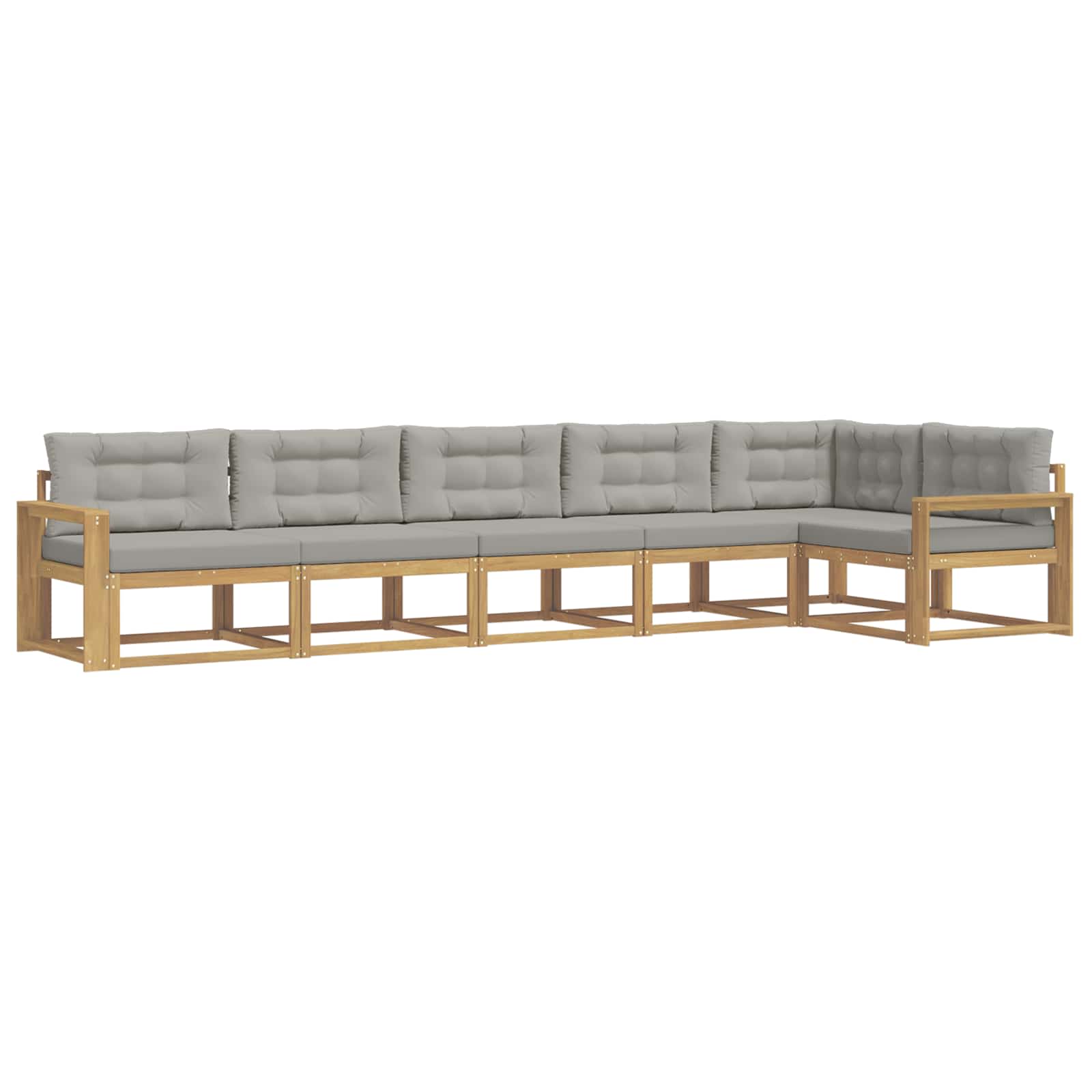 Set vanjskih sofa 4 pcs Bijela i svjetlosiva Poliester