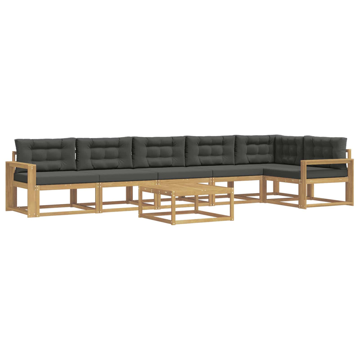 Set vanjskih sofa 7 kom. Bijela i antracit Poliester