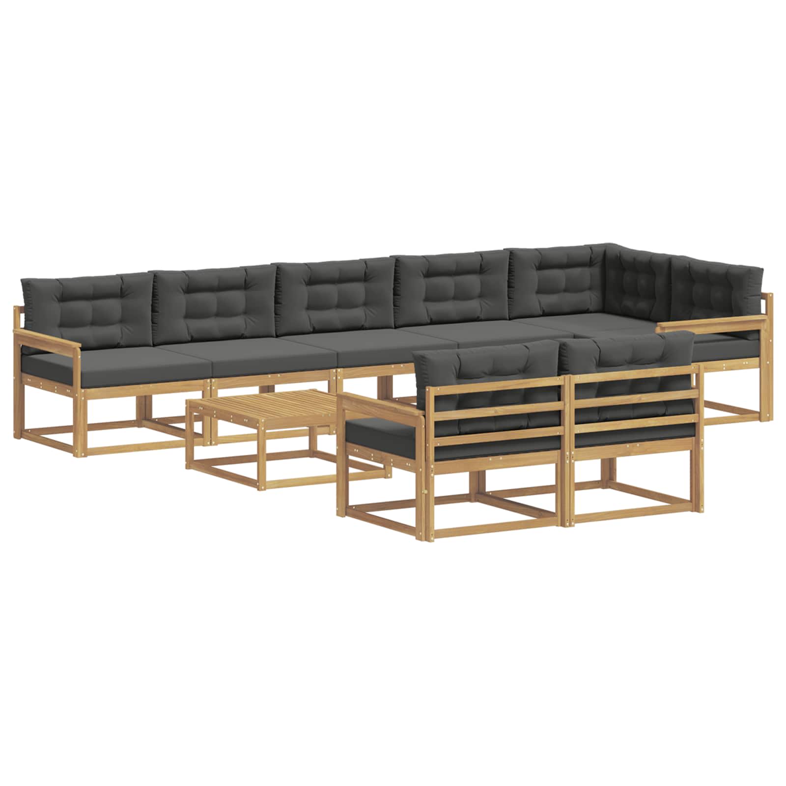 Set vanjskih sofa 9 pcs Bijela i antracit 79 x 79 x 37 cm