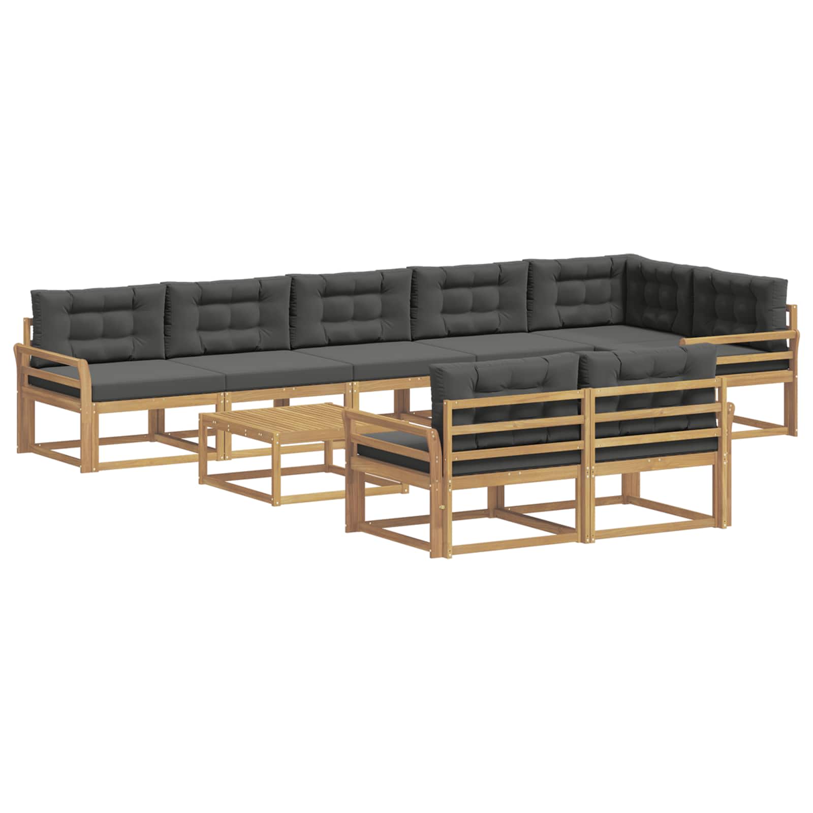Set vanjskih sofa 9 pcs Bijela i antracit 79 x 79 x 37 cm