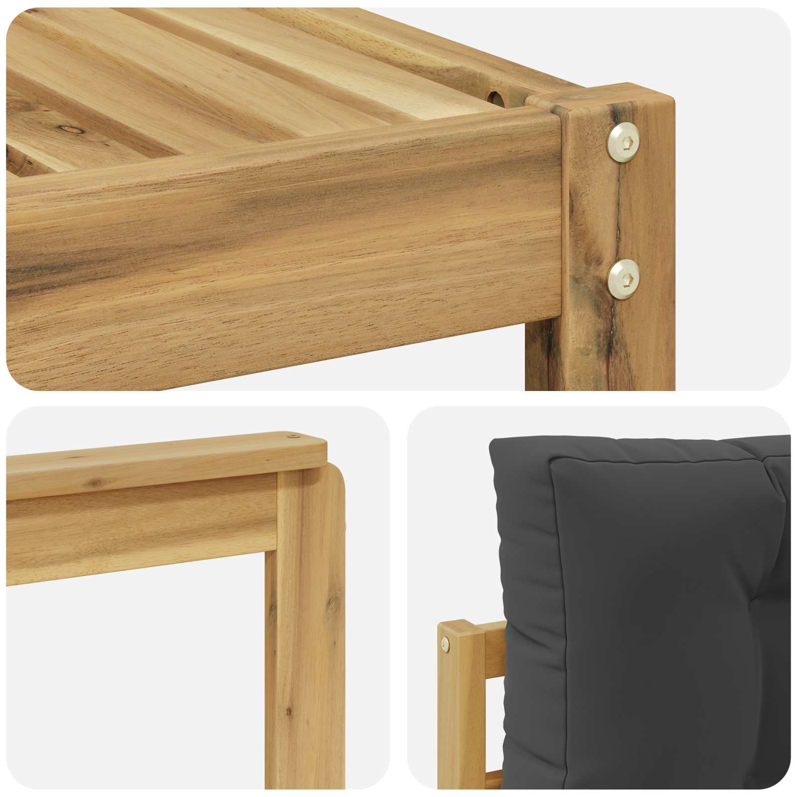 Set vanjskih sofa s jastukom 5 pcs Bijela i antracit Poliester
