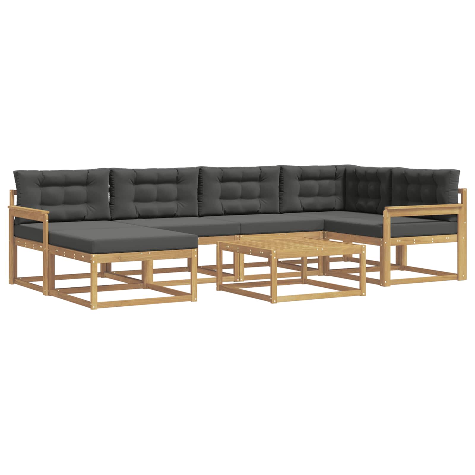 Set vanjskih sofa 7 pcs Bijela i antracit