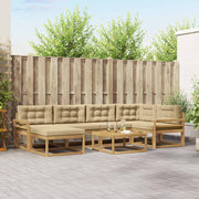 Set vanjskih sofa 7 kom. Bijela i bež