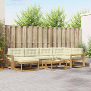 Set vanjskih sofa 7 kom. Bijela i krem