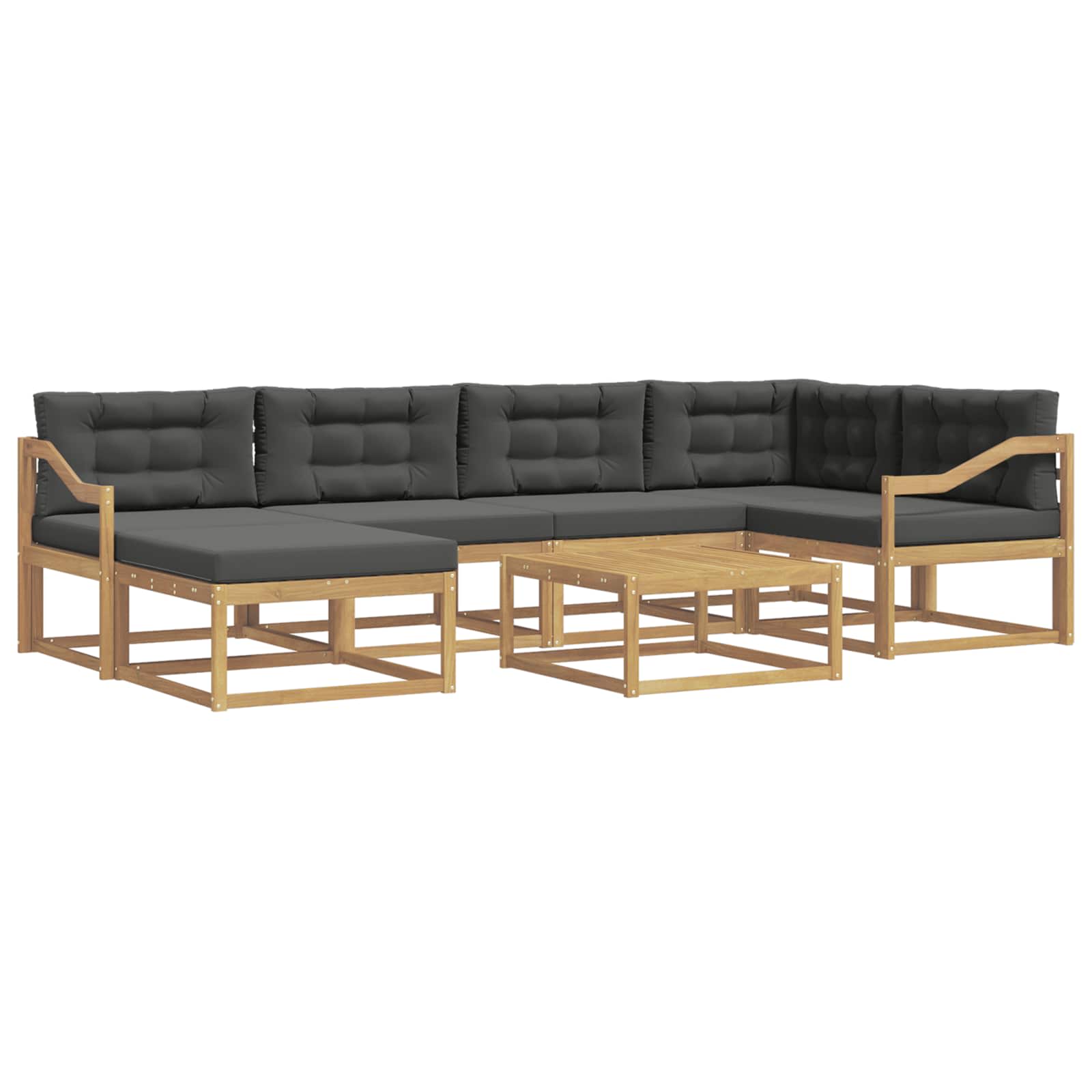 Set vanjskih sofa 7 pcs Bijela i antracit