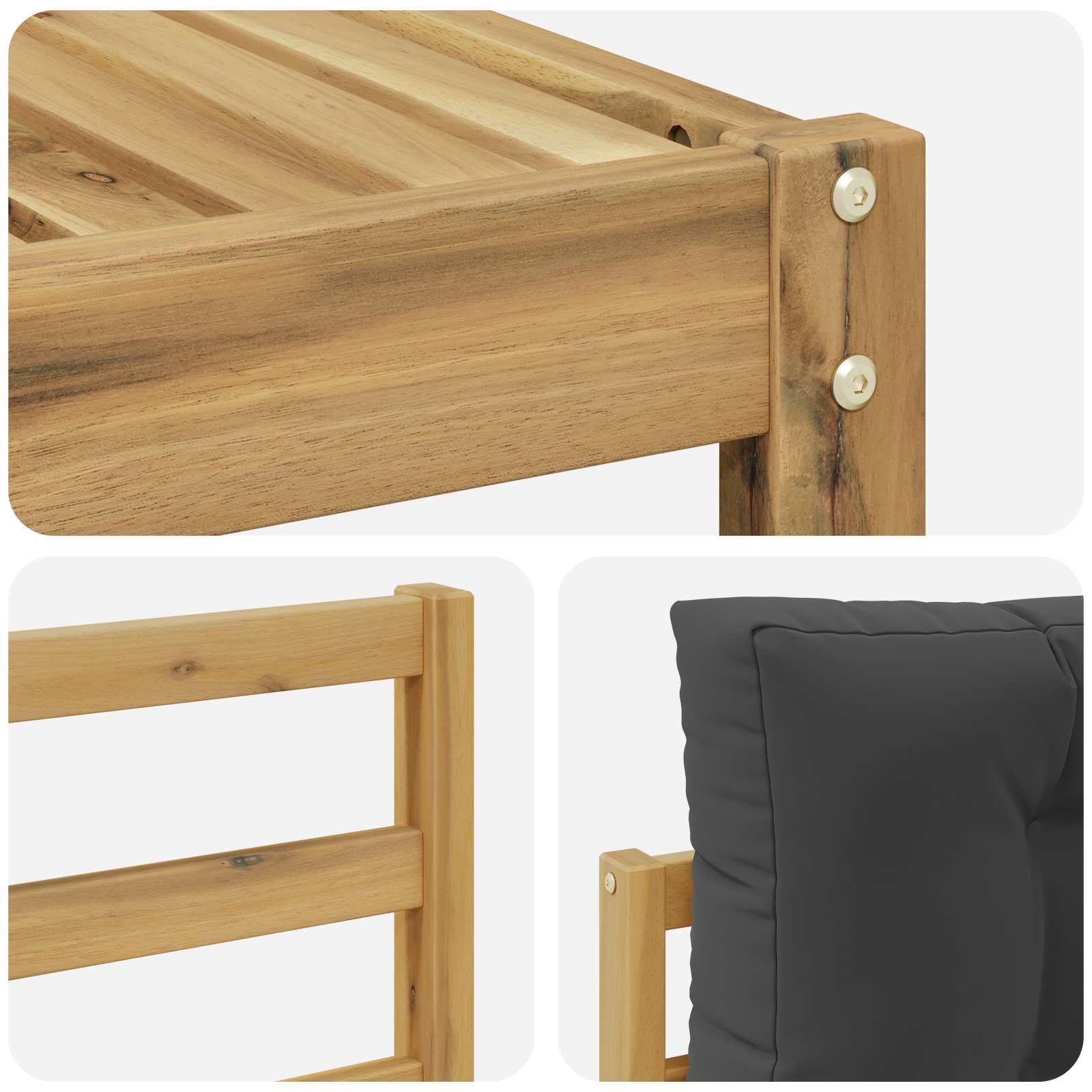 Set vanjskih sofa s jastukom 7 pcs Bijela i antracit