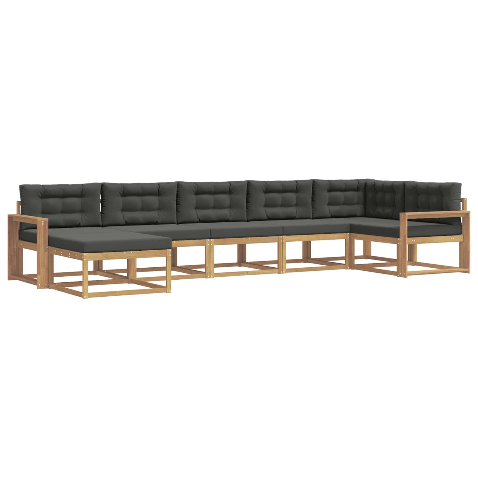 Set vanjskih sofa s jastukom 7 pcs Bijela i antracit