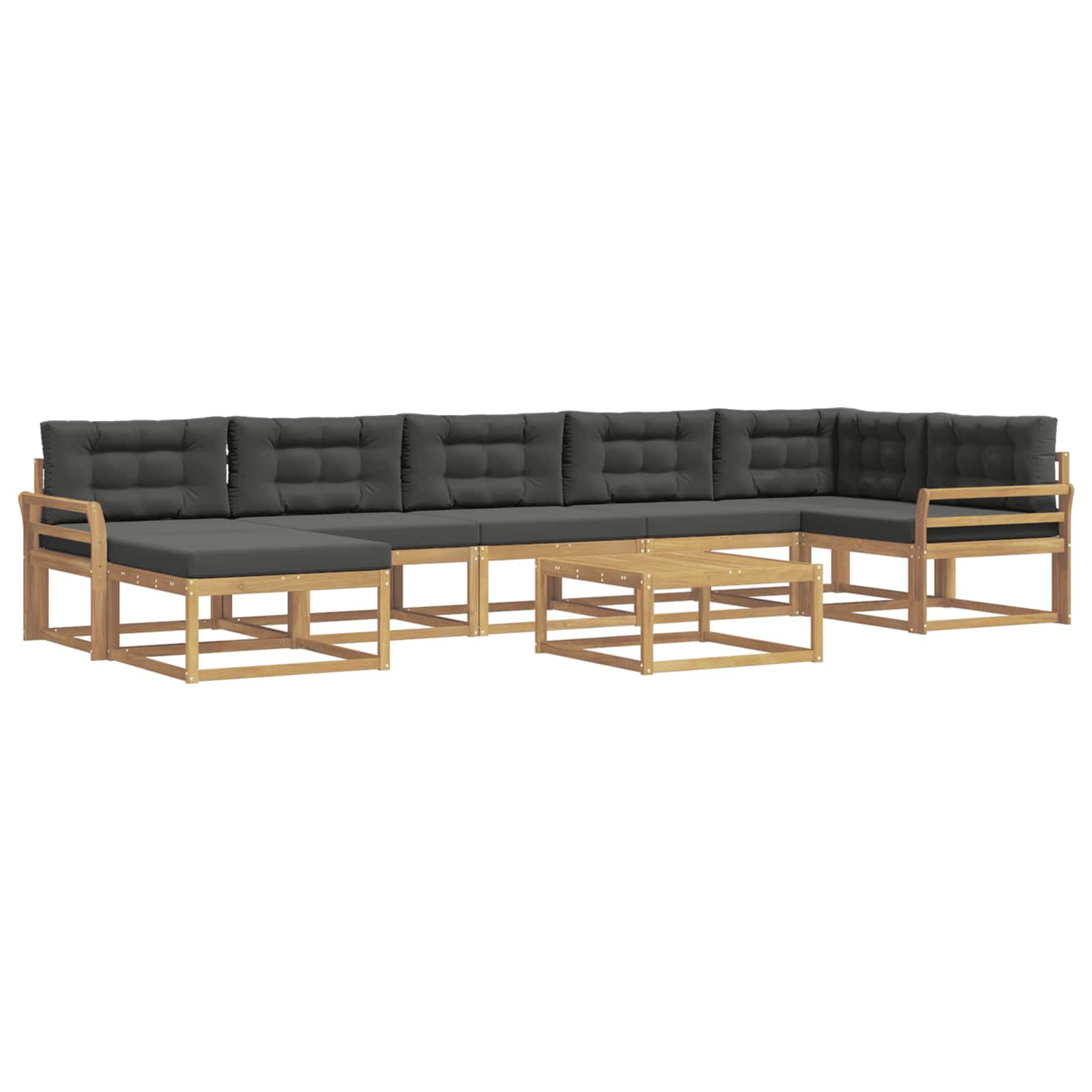 Set vanjskih sofa 8 kom. Bijela i antracit