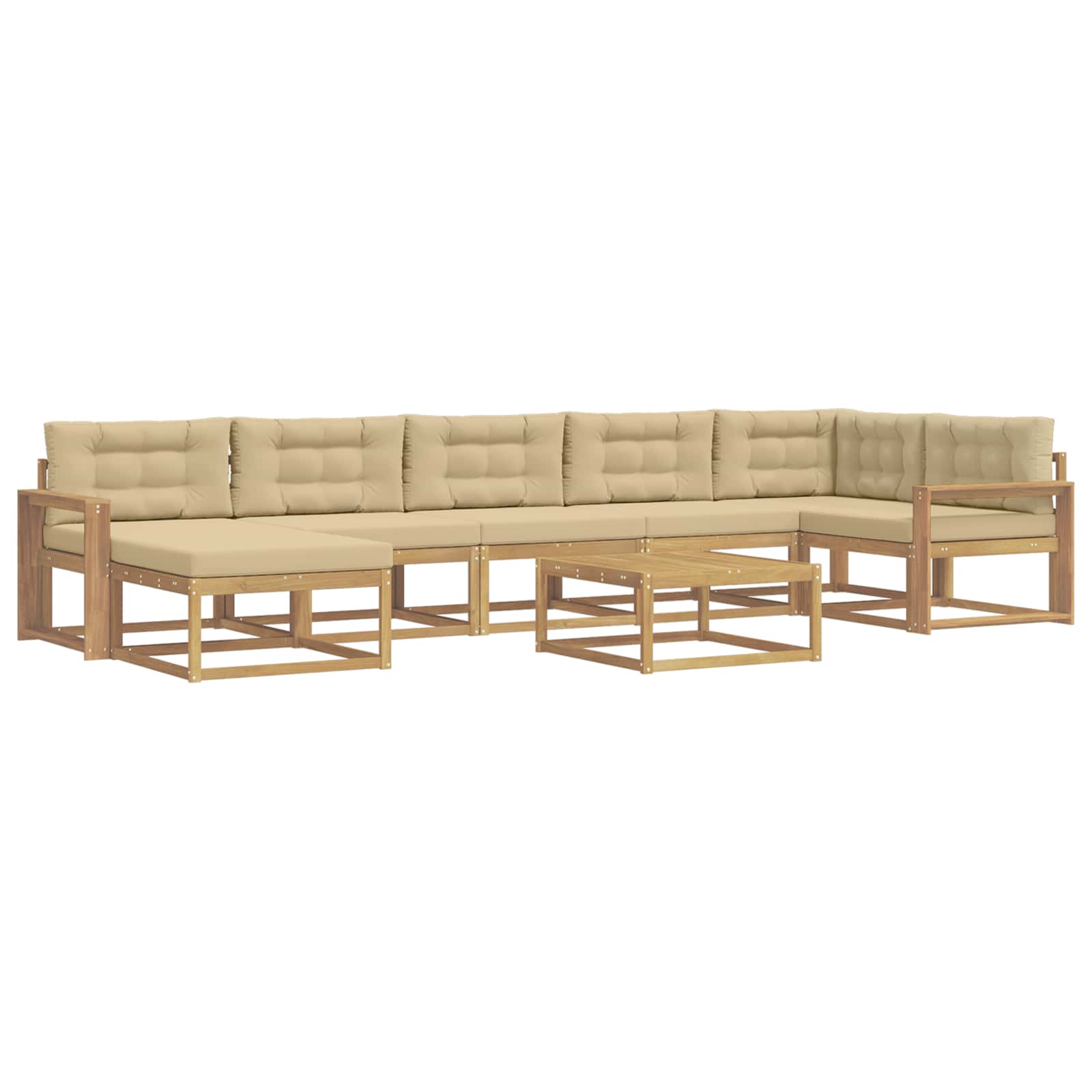 Set vanjskih sofa 8 pcs Bijela i bež