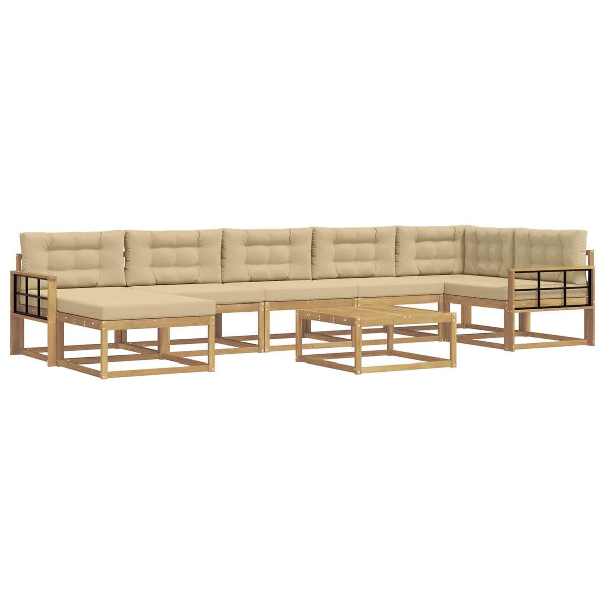 Set vanjskih sofa 8 kom. Bijela i bež