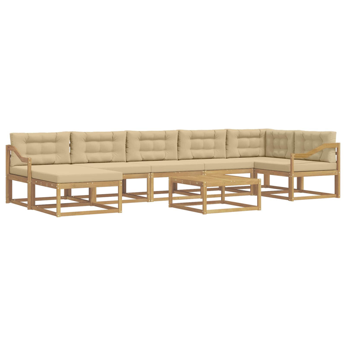 Set vanjskih sofa 8 kom. Bijela i bež