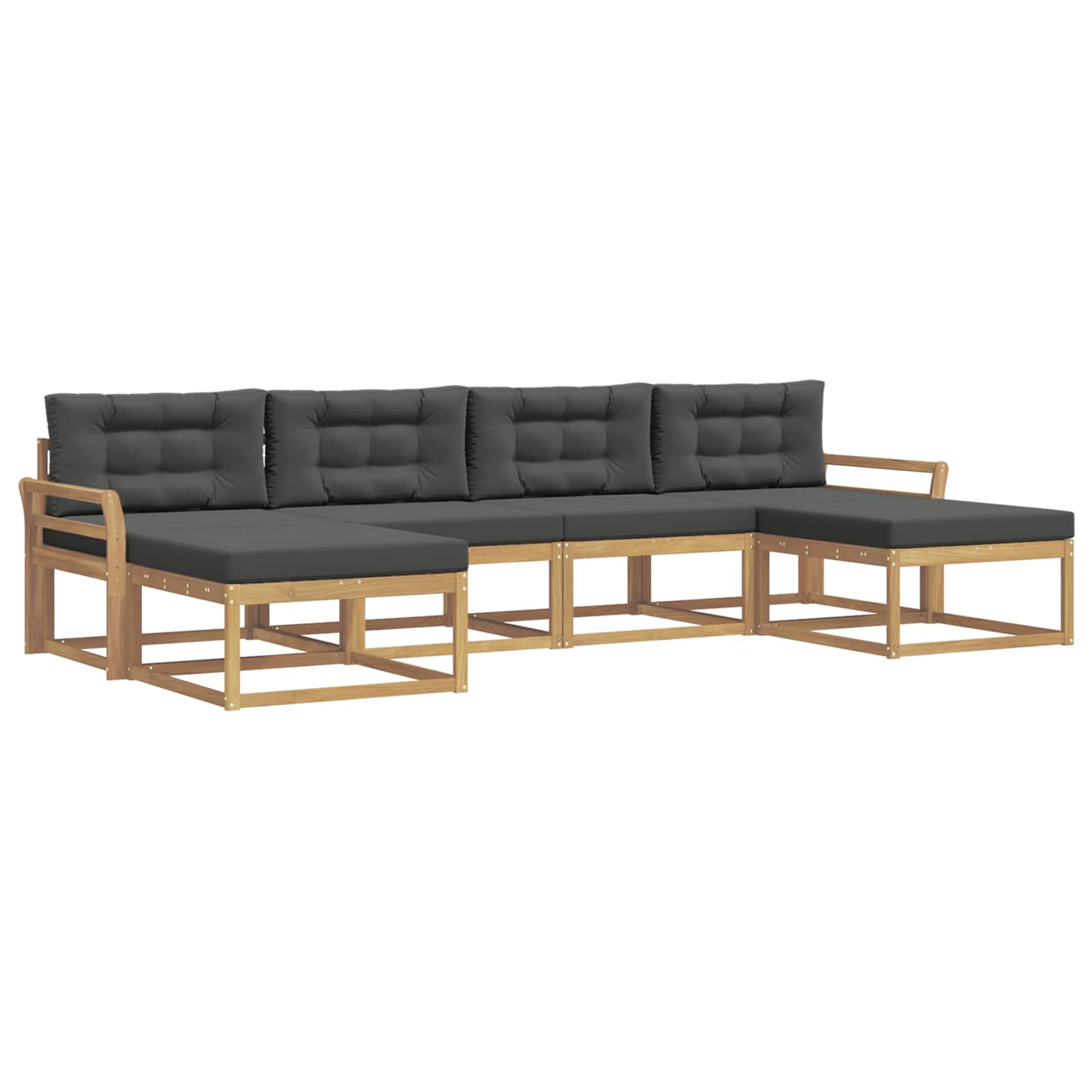 Set vanjskih sofa s jastukom 6 pcs Bijela i antracit