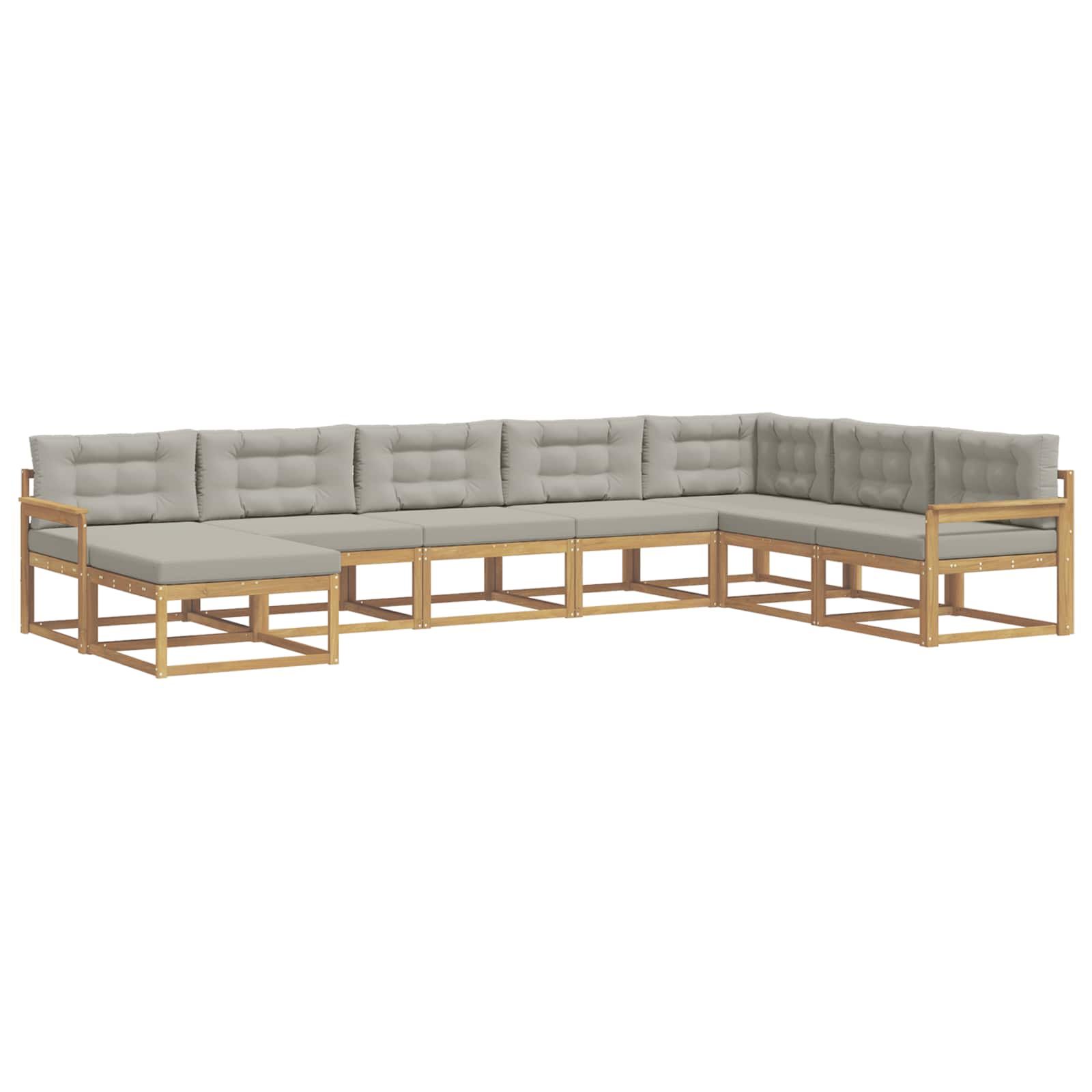 Set vanjskih sofa 8 pcs Bijela i svjetlosiva
