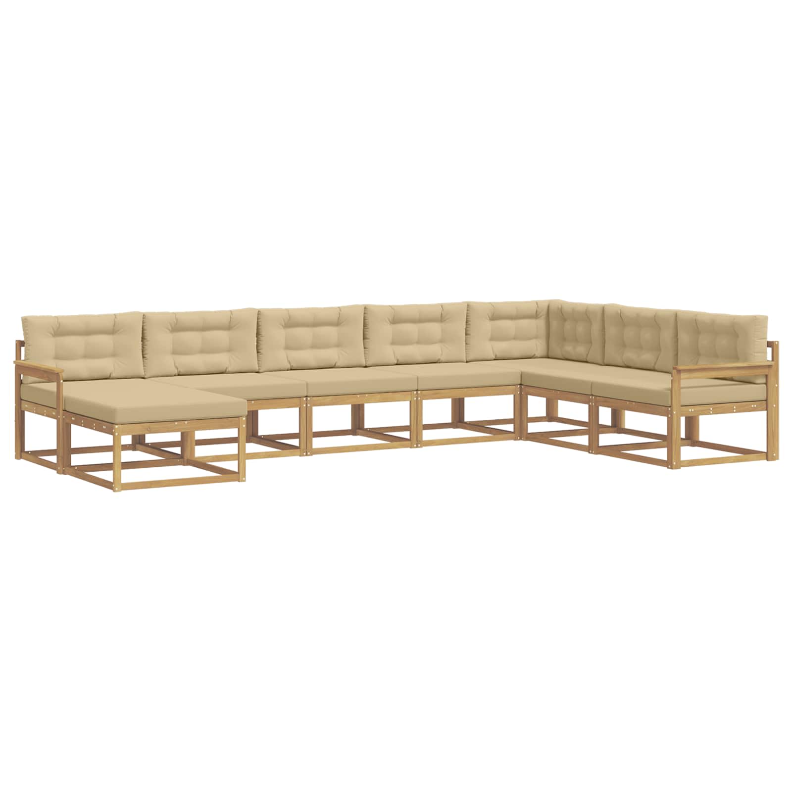 Set vanjskih sofa 8 pcs Bijela i bež