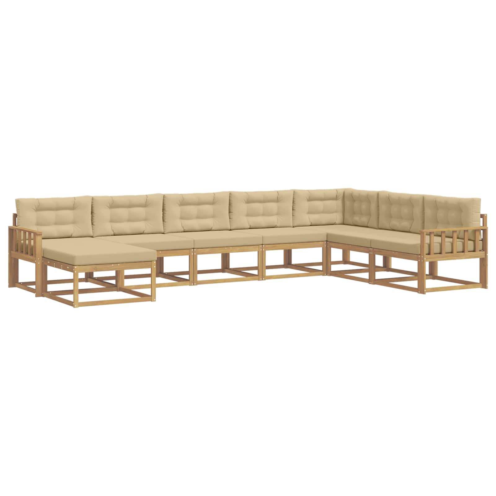 Set vanjskih sofa 8 pcs Bijela i bež