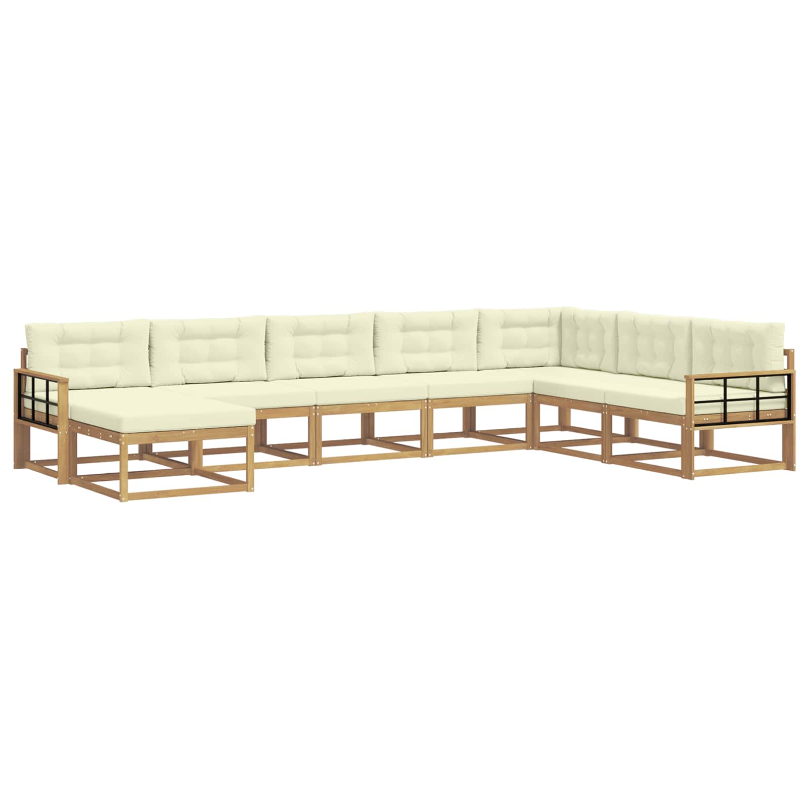 Set vanjskih sofa 8 pcs Bijela i krem