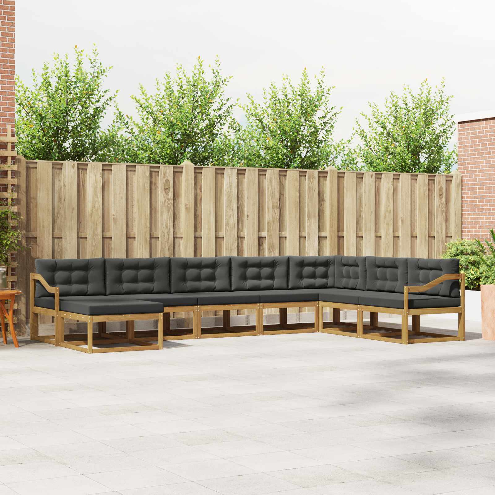 Set vanjskih sofa 8 pcs Bijela i antracit