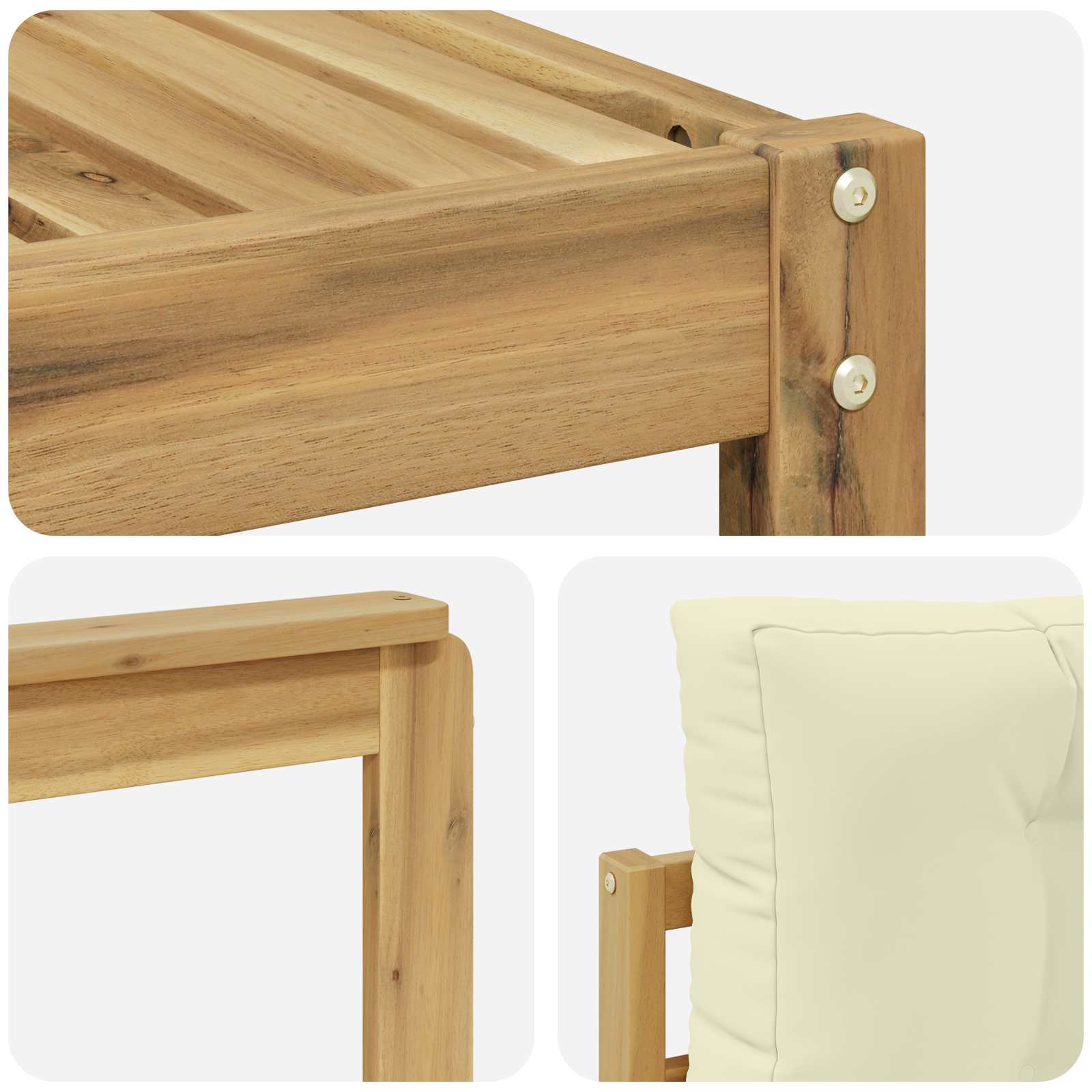 Set vanjskih sofa 9 pcs Bijela i krem