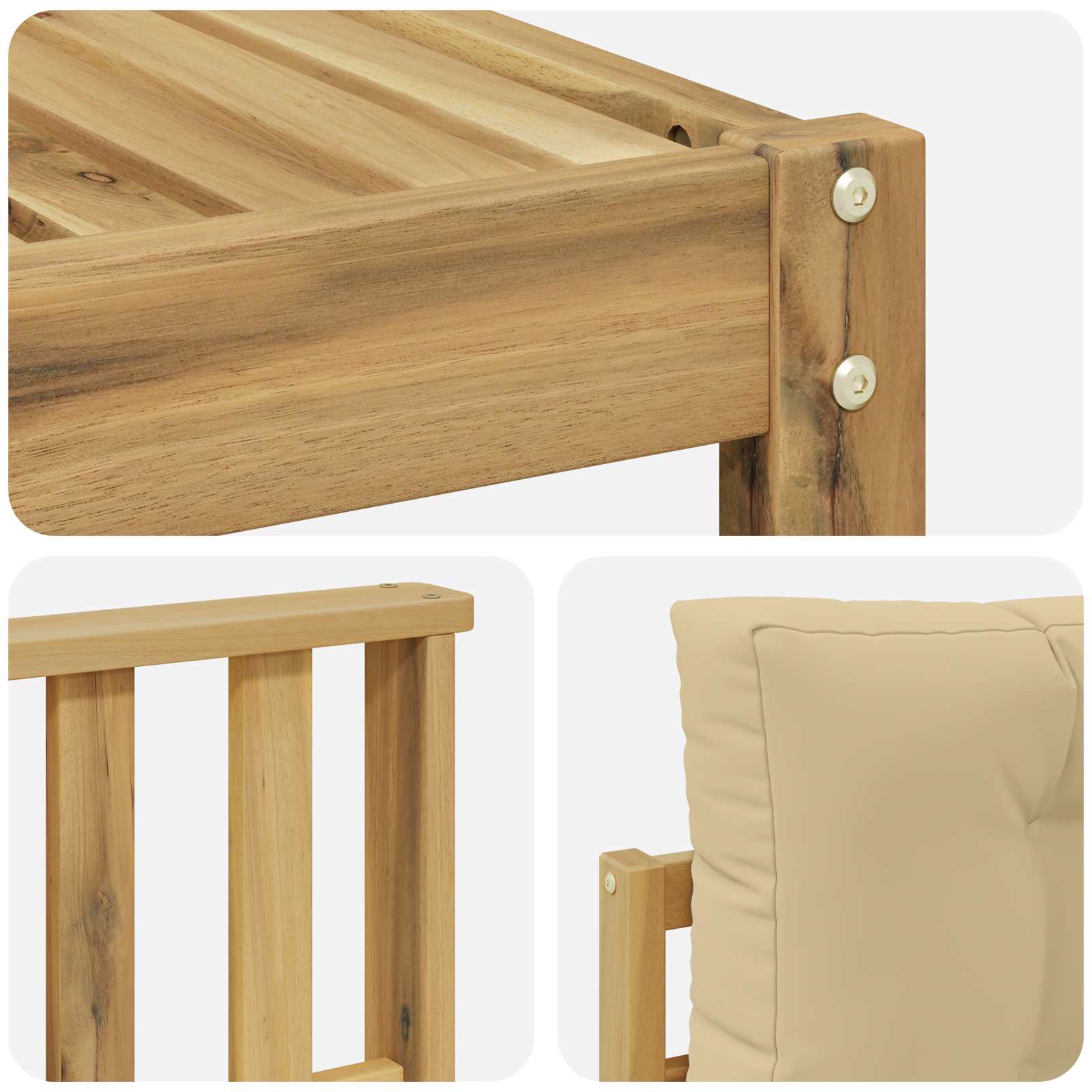 Set vanjskih sofa 9 kom. Bijela i bež