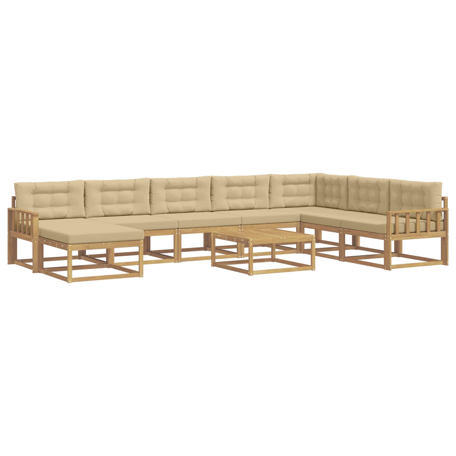 Set vanjskih sofa 9 kom. Bijela i bež