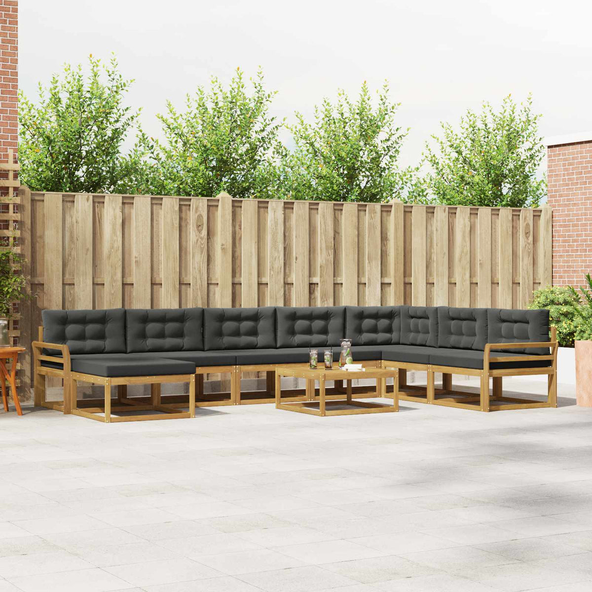 Set vanjskih sofa 9 kom. Poliester