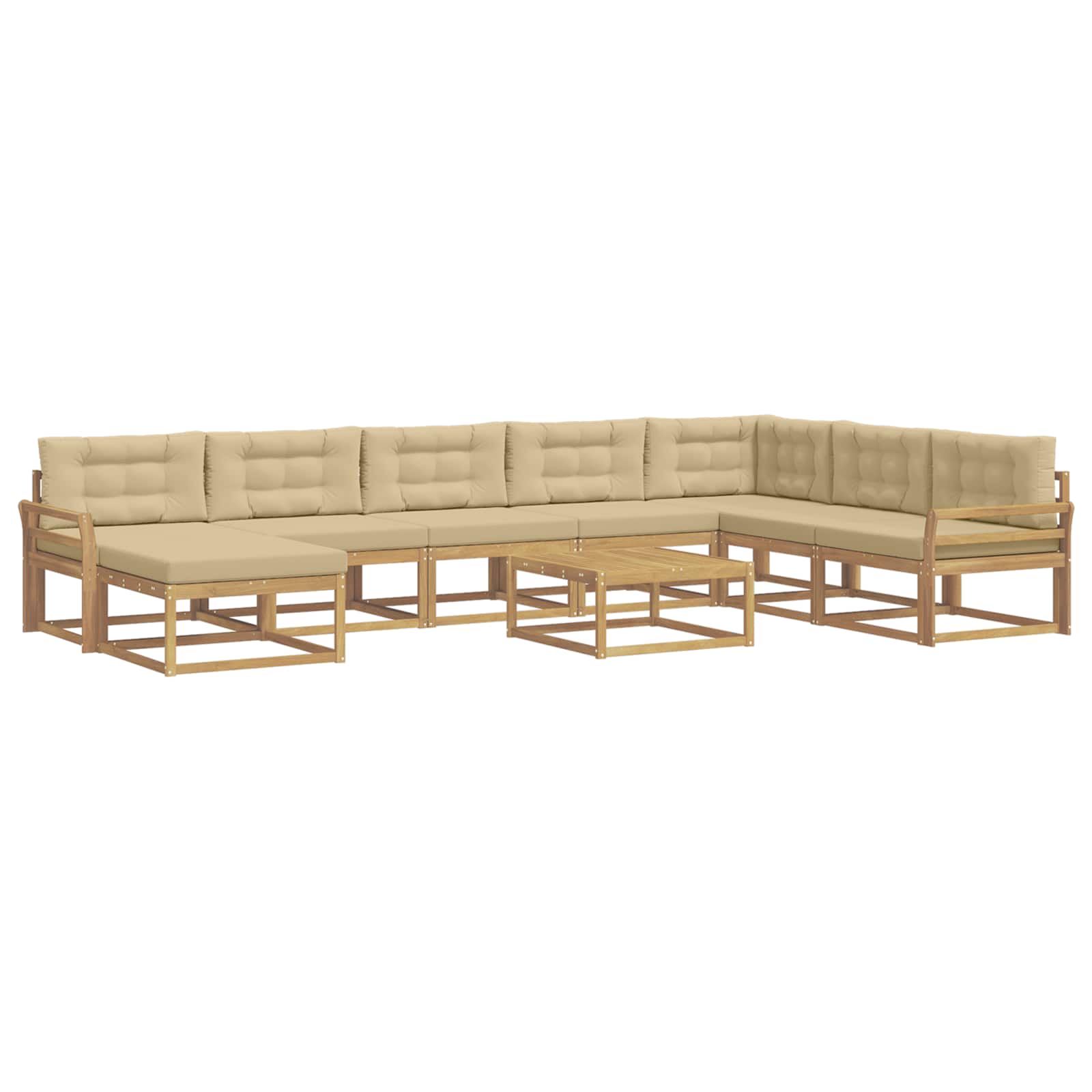 Set vanjskih sofa 9 kom. Bijela i bež