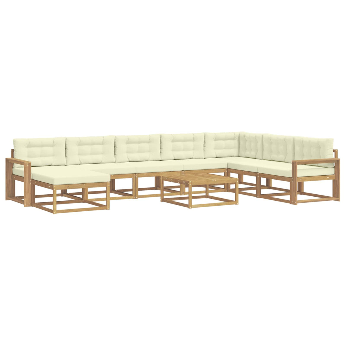 Set vanjskih sofa 9 kom. Bijela i krem