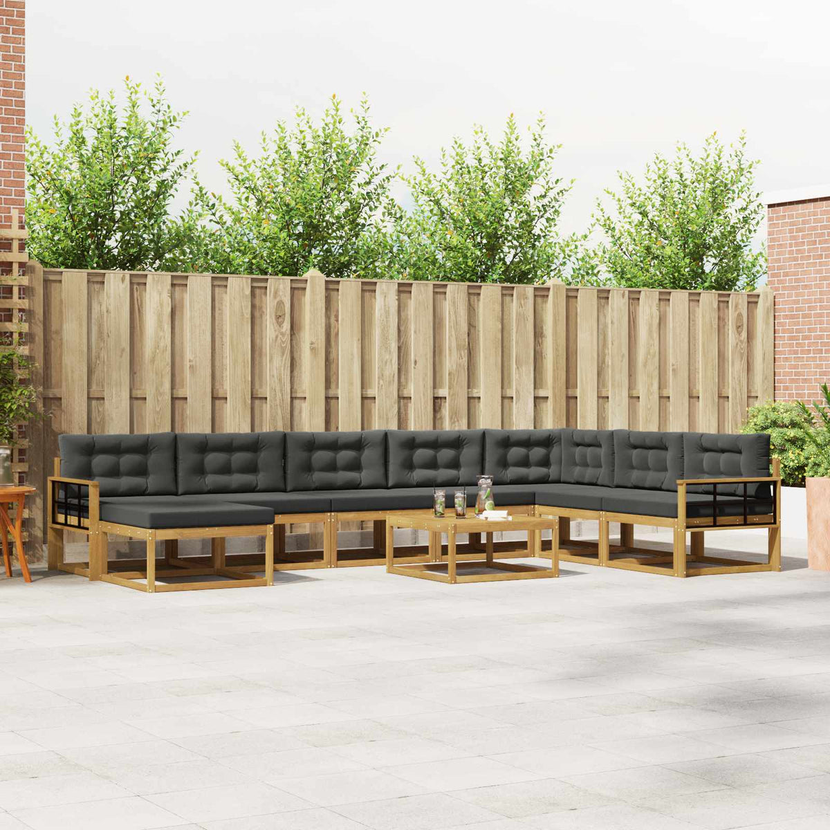 Set vanjskih sofa 9 kom. Poliester