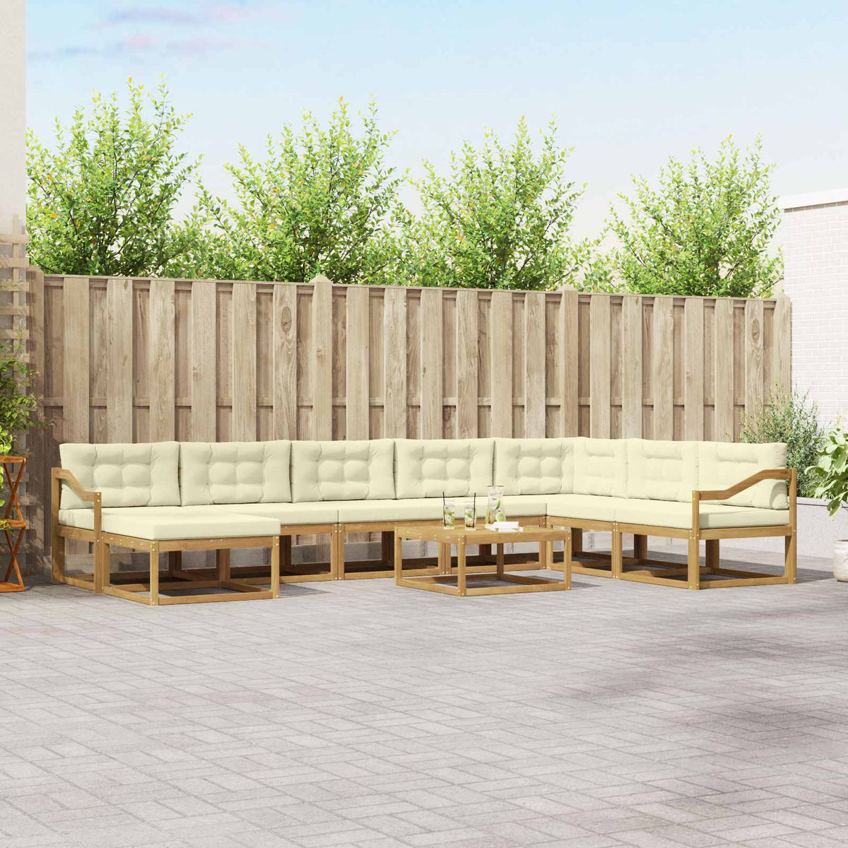 Set vanjskih sofa 9 kom. Poliester