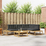 Set vanjskih sofa 5 kom. Bijela Poliester