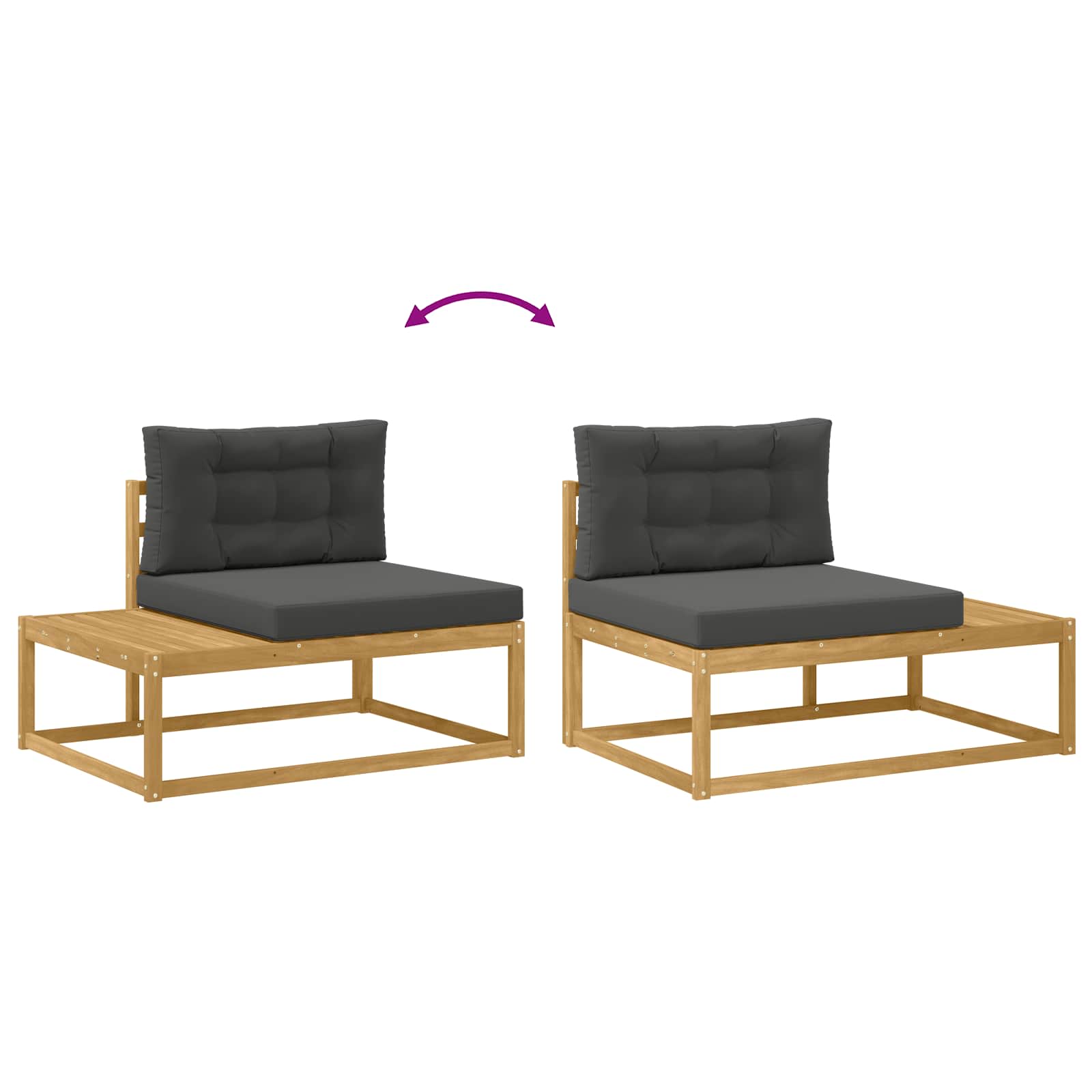 Set vanjskih sofa 5 kom. Bijela Poliester