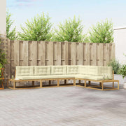 Set vanjskih sofa Bijela 357 x 198,5 x 73 cm Poliester