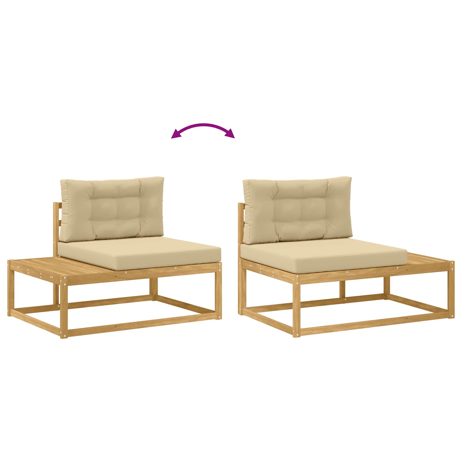 Set vanjskih sofa s jastukom Bijela 79 x 79 x 37 cm Poliester