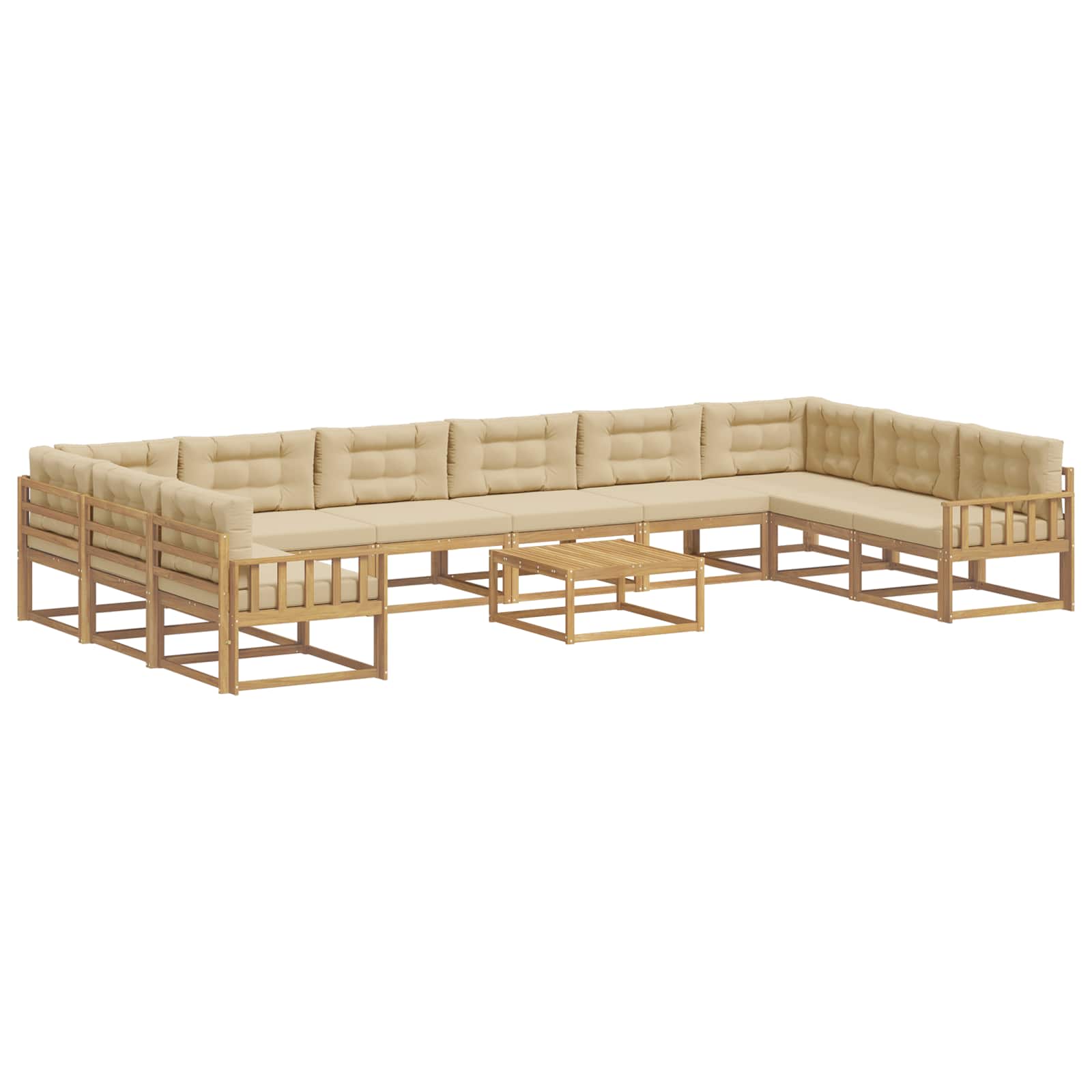 Set vanjskih sofa 11 kom. Bijela i bež