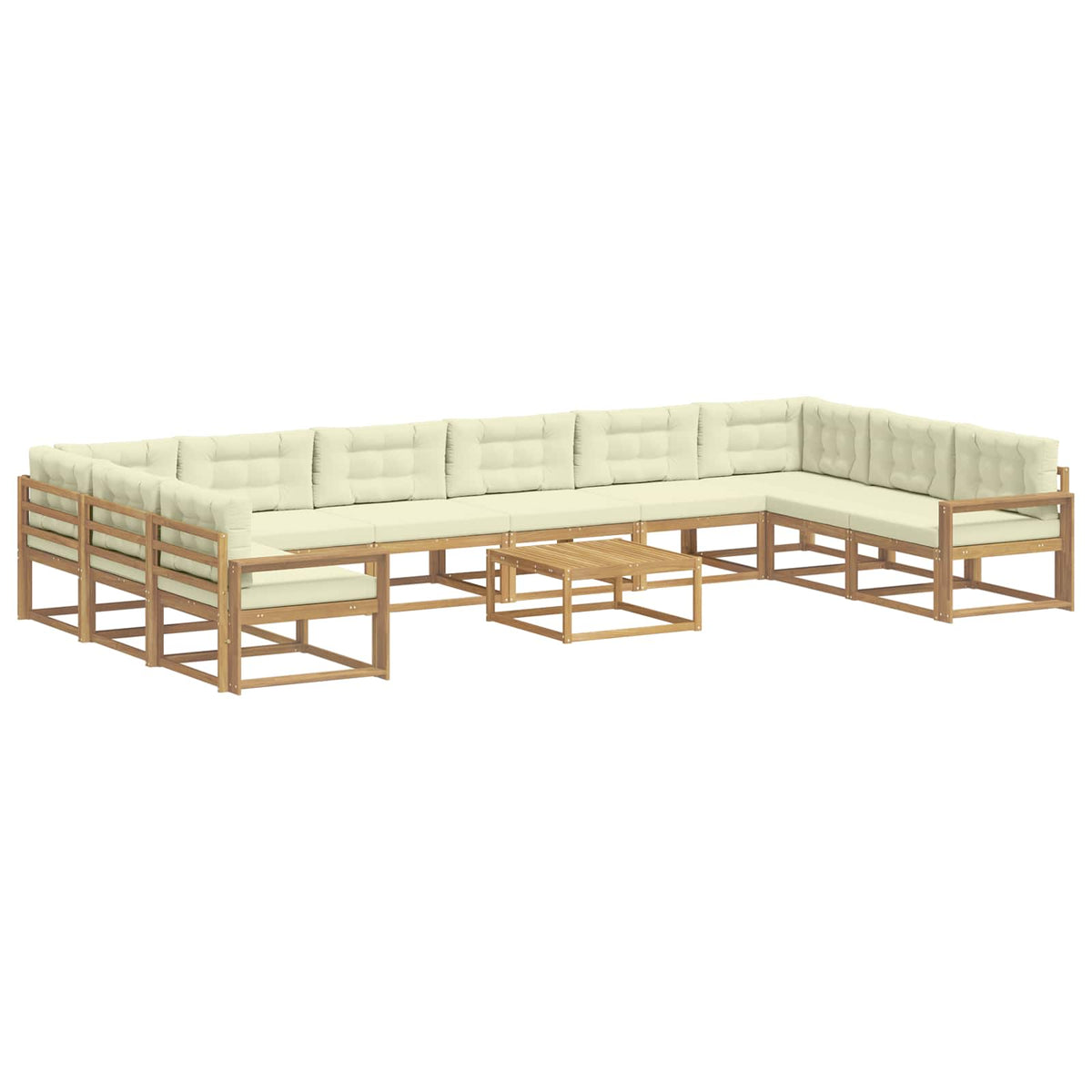 Set vanjskih sofa 11 kom. Bijela i krem