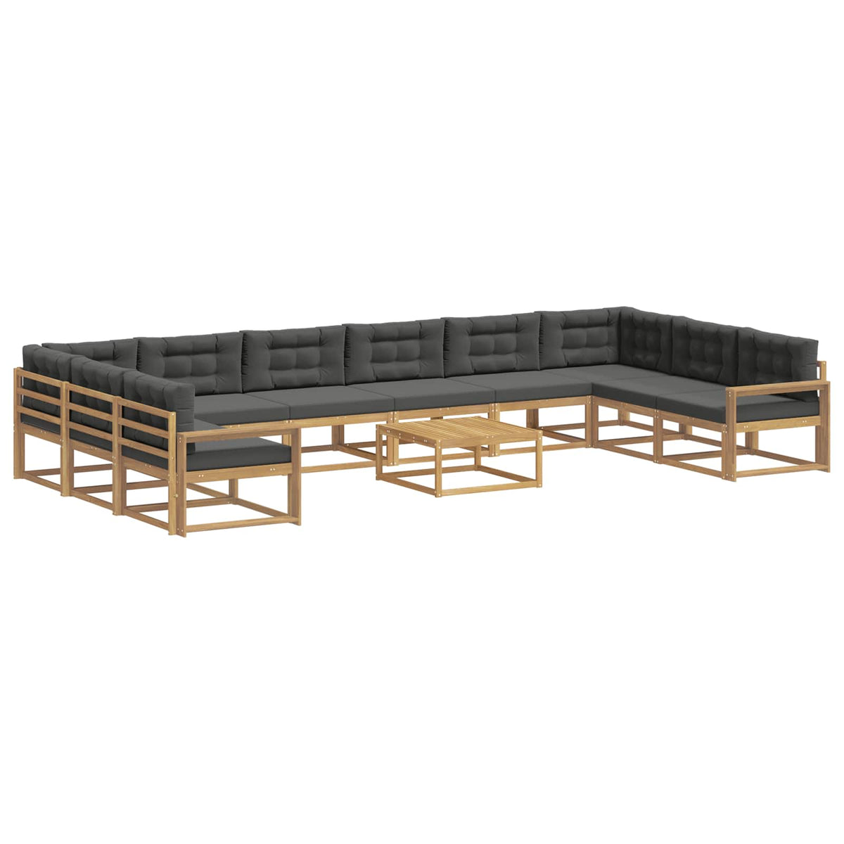 Set vanjskih sofa 11 kom. Bijela i antracit