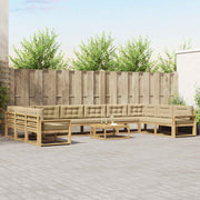 Set vanjskih sofa 11 kom. Bijela i bež