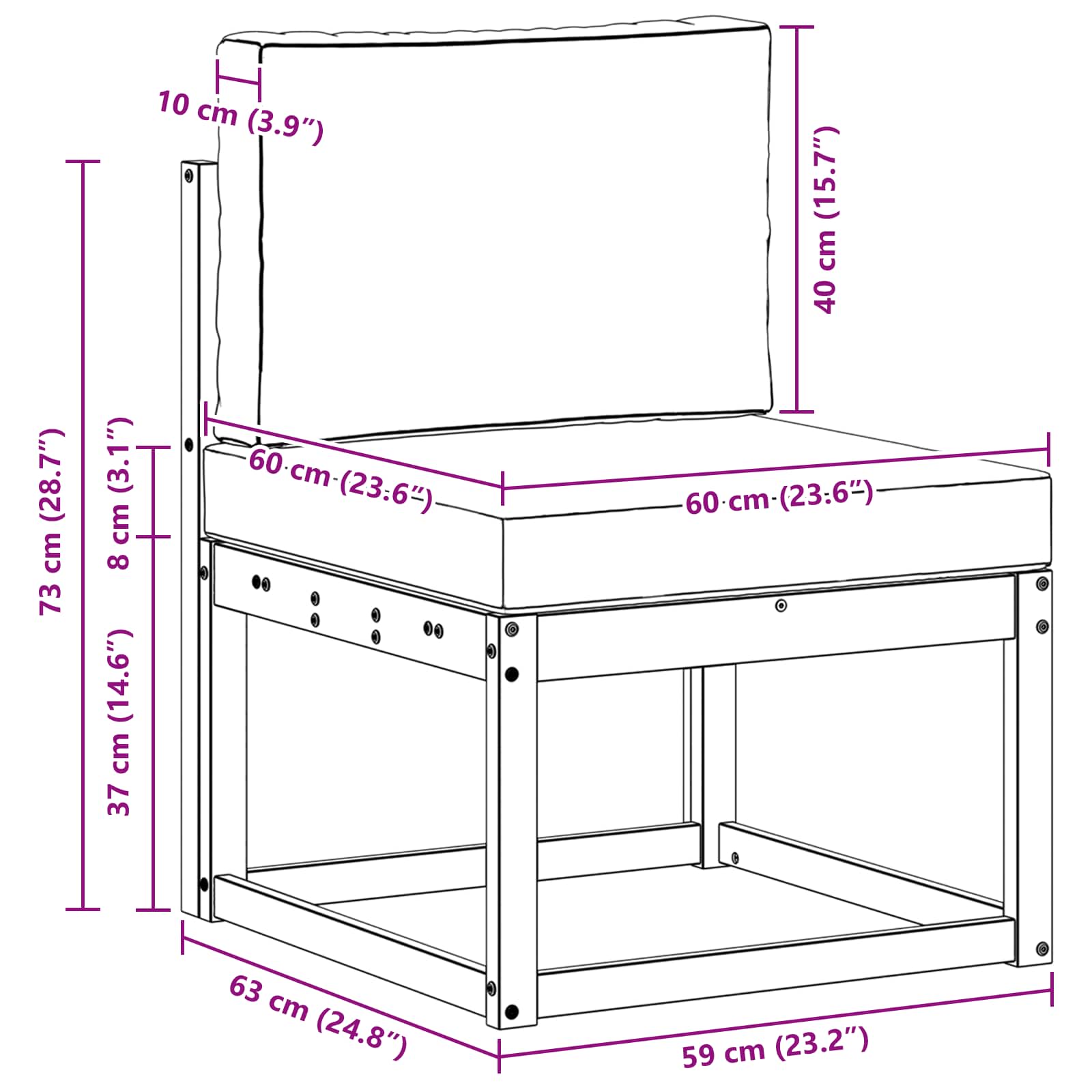 Set vanjskih sofa 3 kom.