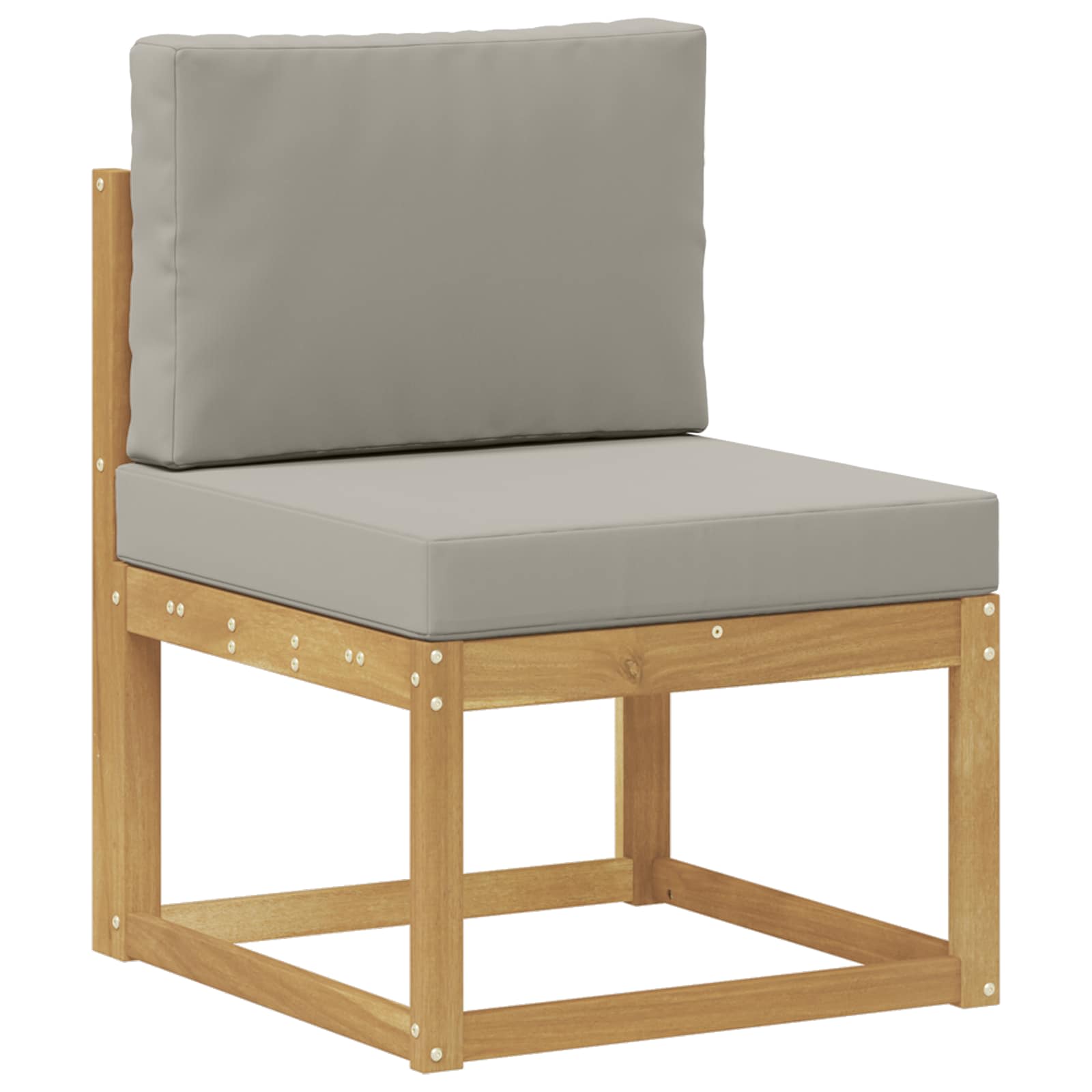 Set vanjskih sofa 3 kom. Bijela i svjetlosiva Poliester
