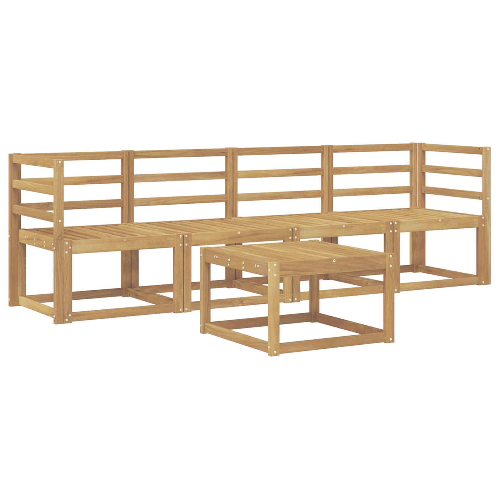 Set vanjskih sofa 5 pcs Bijela 59 x 59 x 37 cm