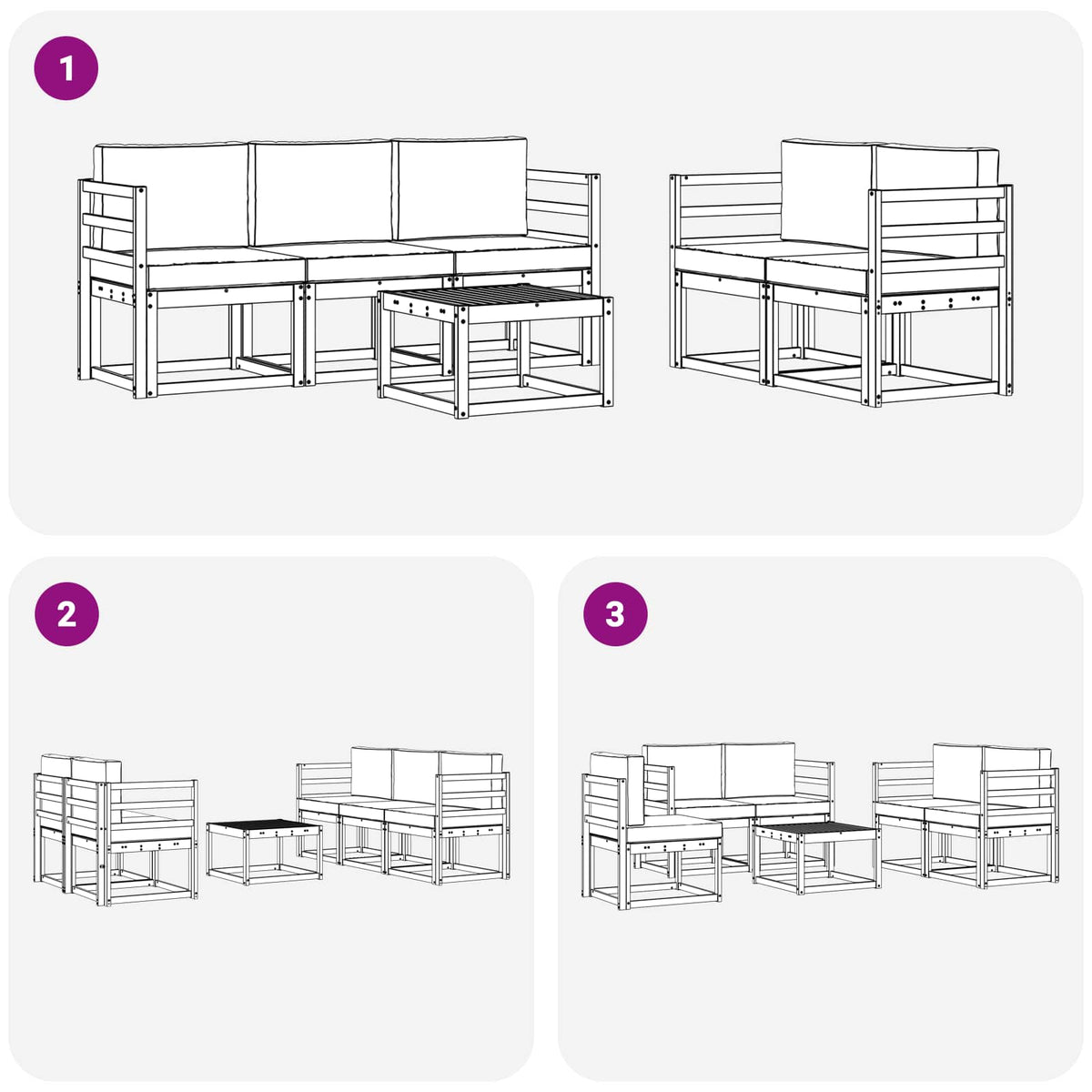 Set vanjskih sofa 6 kom.
