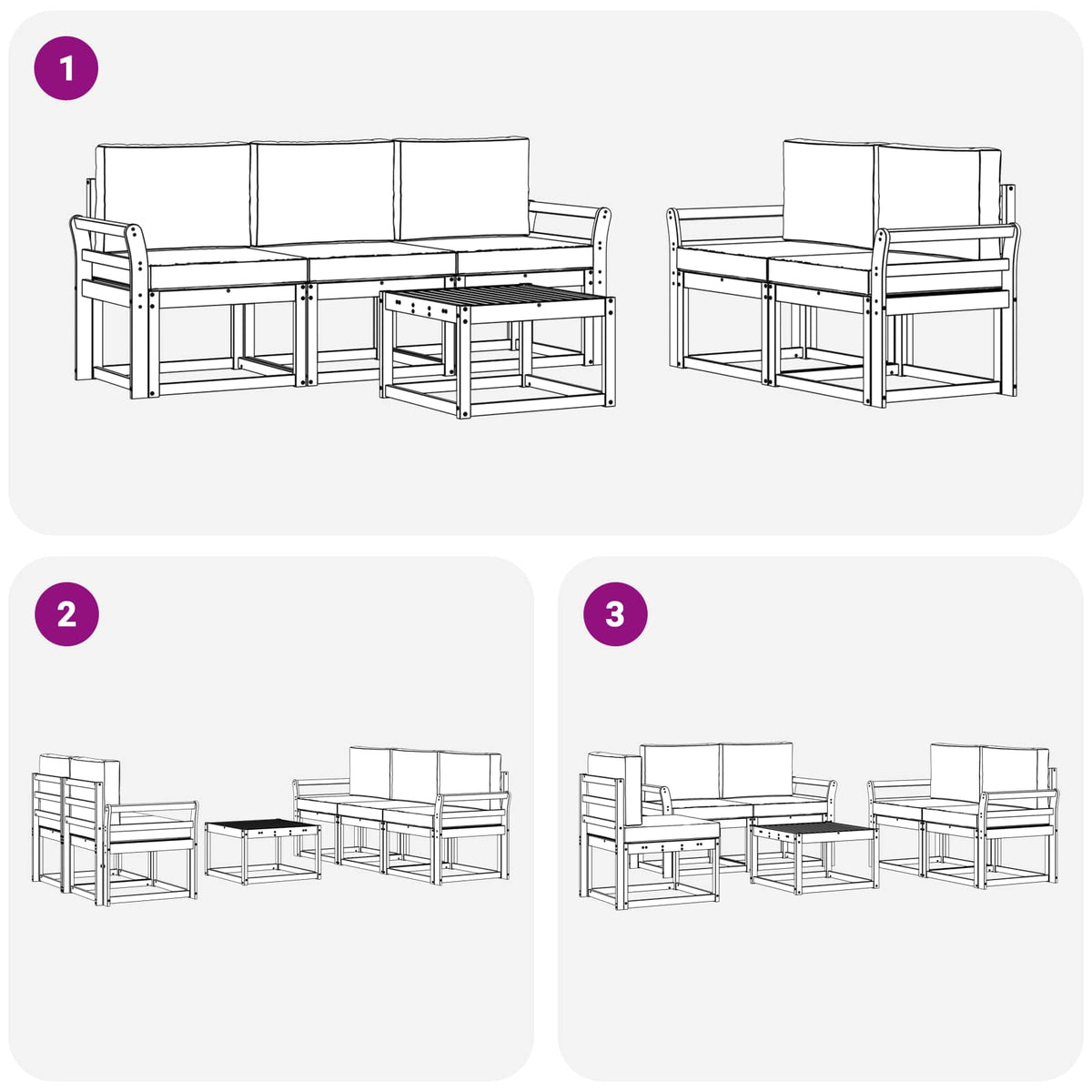 Set vanjskih sofa 6 kom.