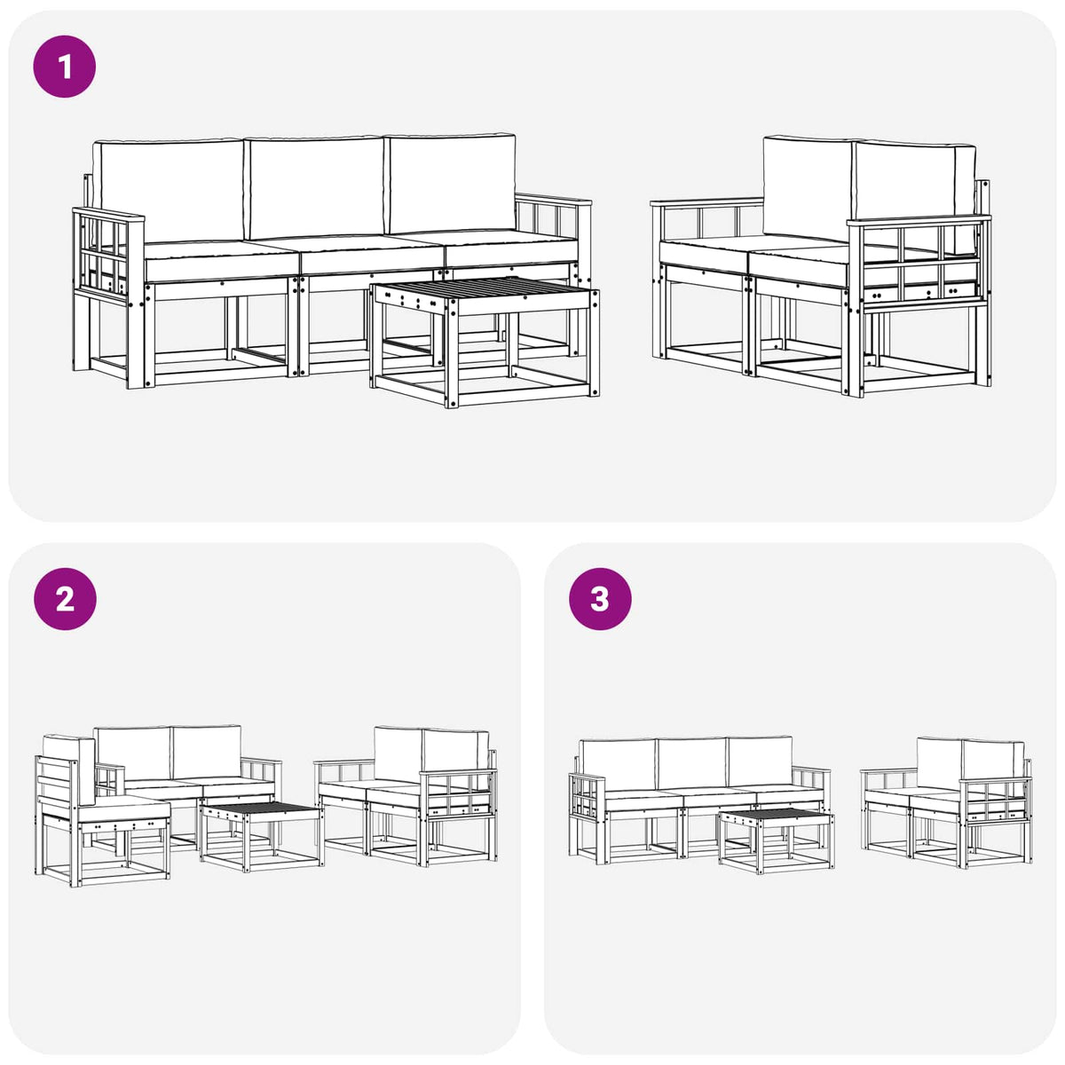 Set vanjskih sofa 6 kom.