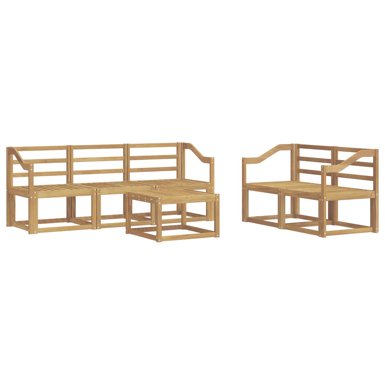 Set vanjskih sofa 6 pcs Bijela 59 x 59 x 37 cm