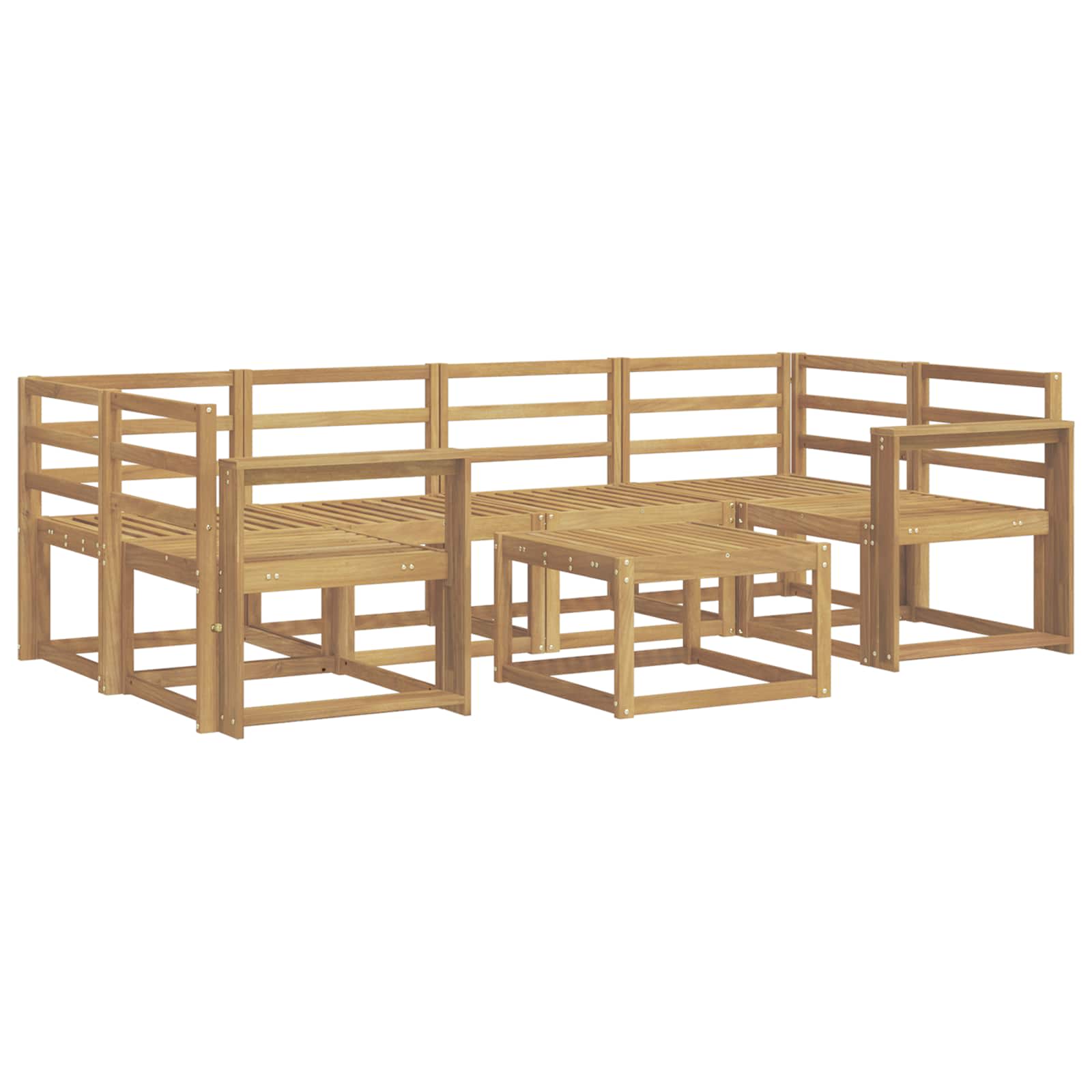 Set vanjskih sofa 7 pcs Bijela 59 x 59 x 37 cm