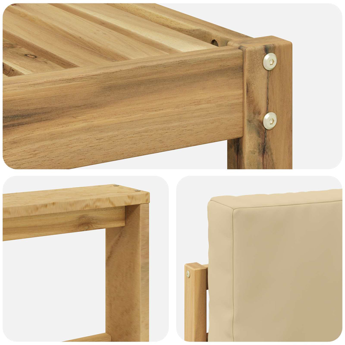 Set vanjskih sofa 7 kom. Bijela i bež