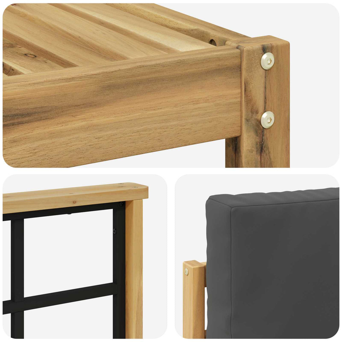 Set vanjskih sofa 7 kom. Bijela i antracit