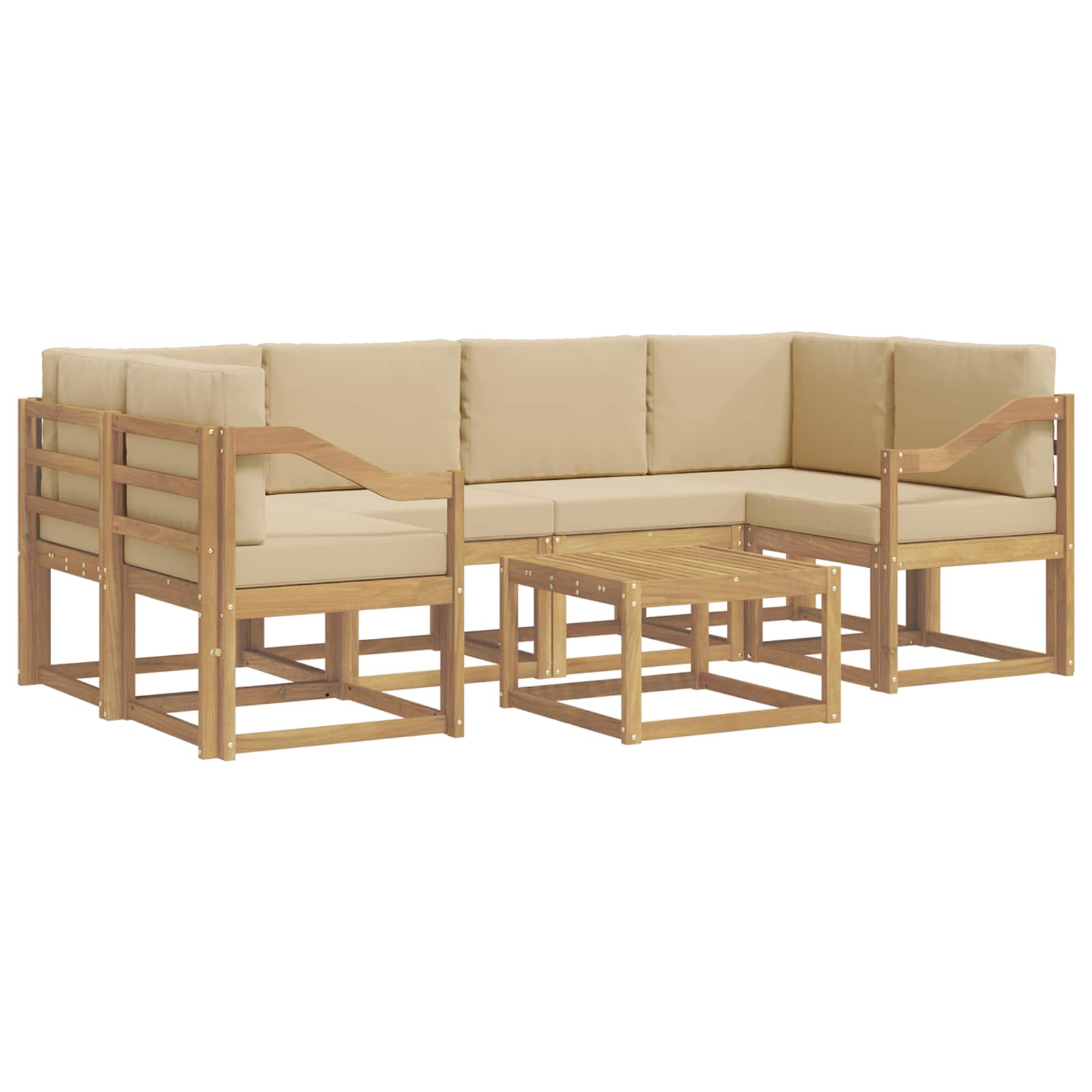 Set vanjskih sofa 7 kom. Bijela i bež